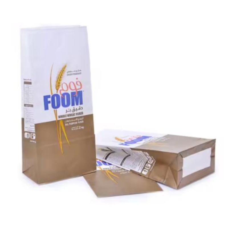 Precio de fábrica SOS Bag White Kraft Paper para 1 kg 2 kg de harina de trigo de azúcar