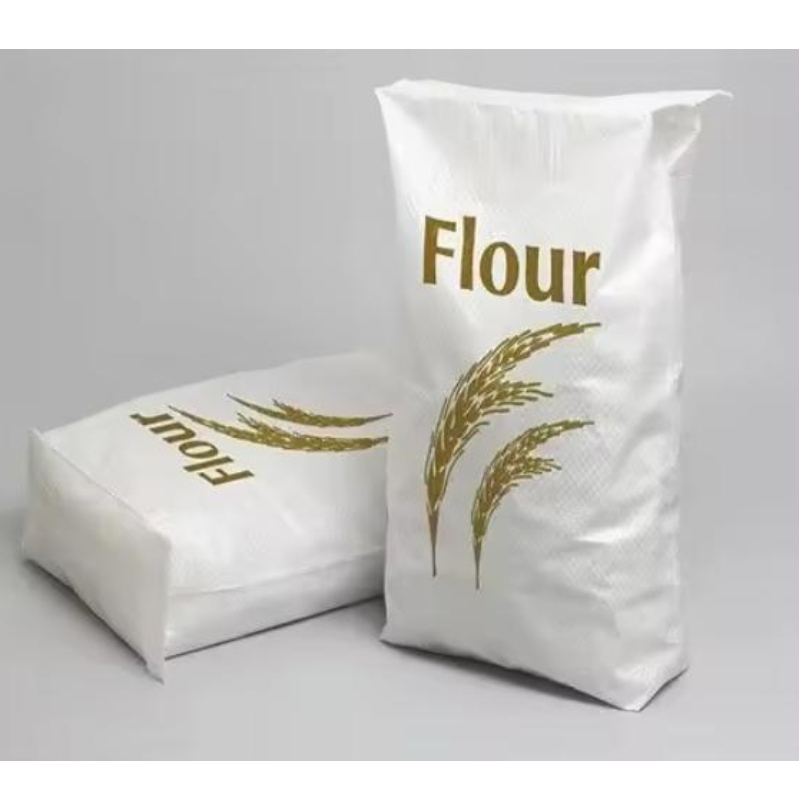 Mayorista personalizado 1 kg 2 kg 5 kg 10 kg de pie reciclable de cuatro lados Food Food Grain Mylar Wheat polvo Polvo de harina de harina